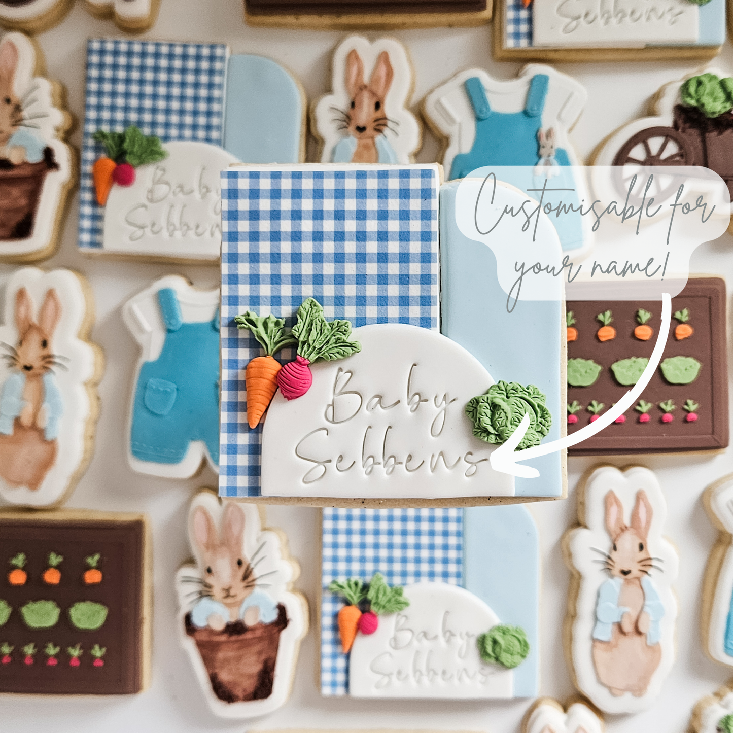 Peter Rabbit Baby Shower Cookies
