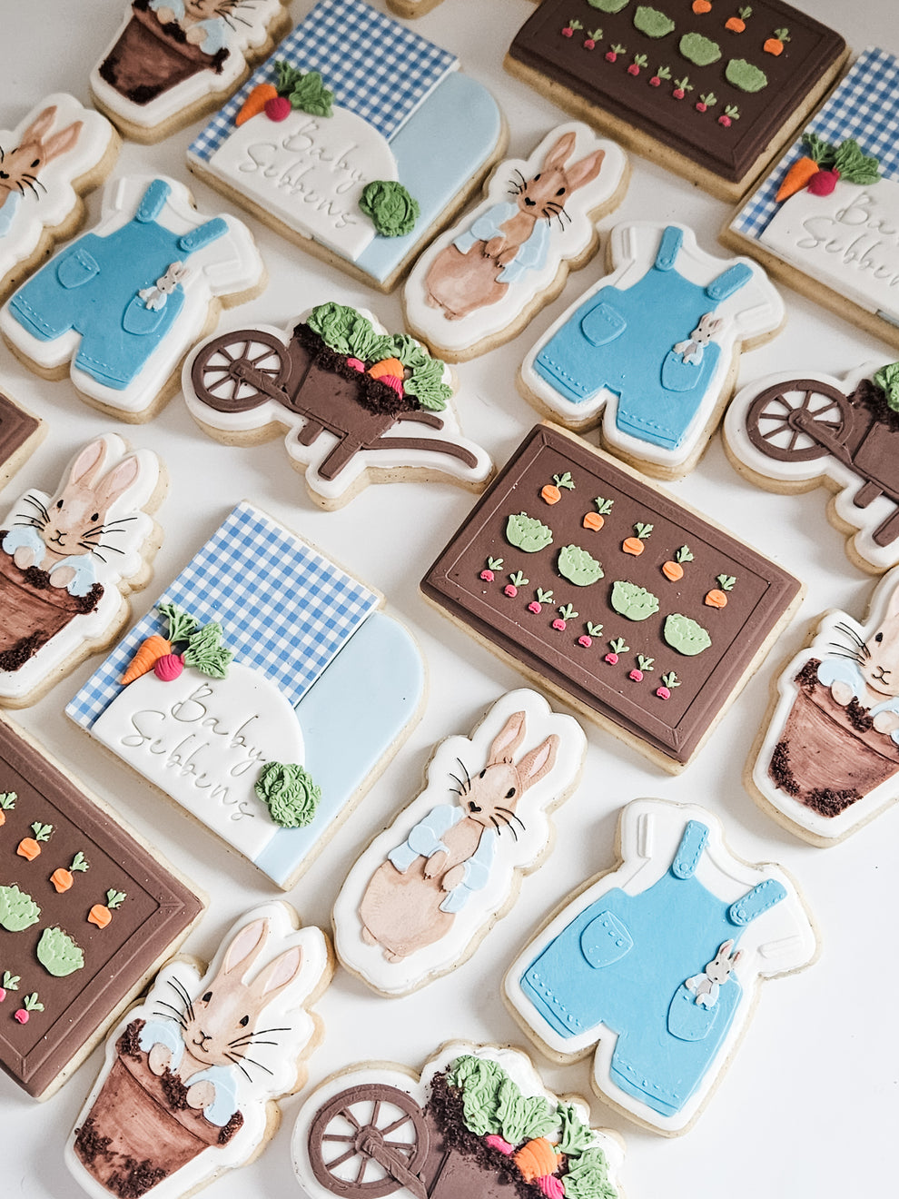 Peter Rabbit Baby Shower Cookies β Sweetend Sugar Cookies